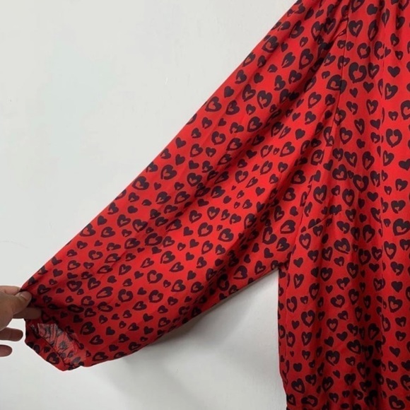 New-City Chic red black One piece lowcut Bodysuit Blouse Top plus 18/M - Picture 11 of 12